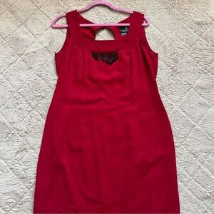 Vintage Carole Little Beaded Sheath Midi Dress Preppy Old Money Formal Size‎ 10